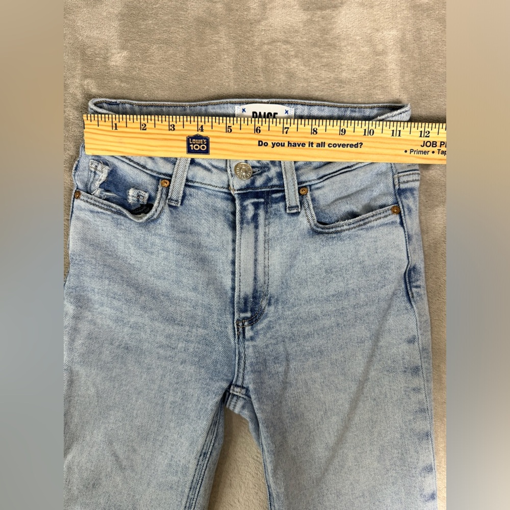 Paige Women’s‎ Jeans Cindy Crop 24 Raw Hem Light Wash - Picture 9 of 11